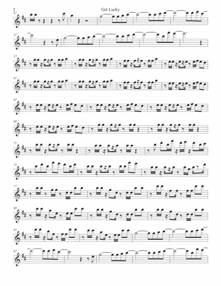 Get Lucky Alto Sax Page 2