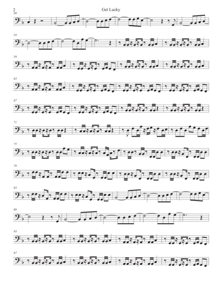 Get Lucky Cello Page 2