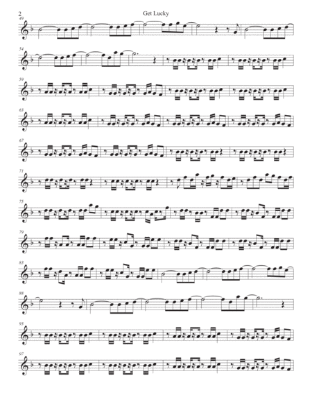 Get Lucky Flute Page 2