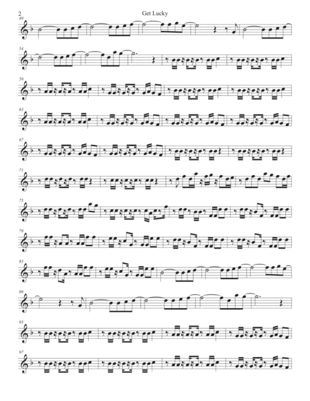 Get Lucky Oboe Page 2
