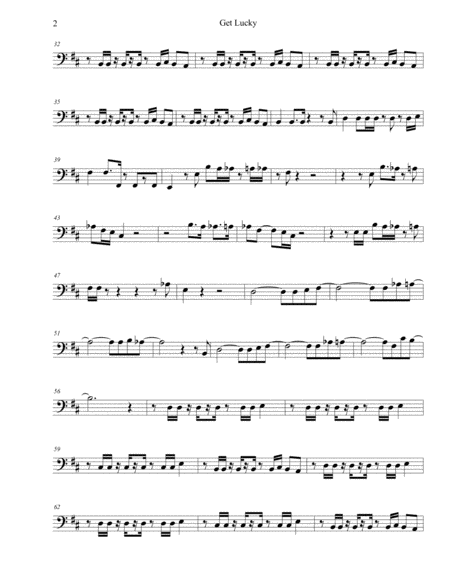 Get Lucky Original Key Trombone Page 2