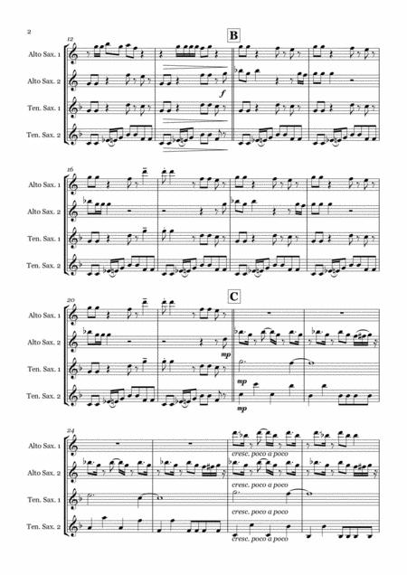 Ghostbusters By Ray Parker Jr Saxophone Quartet Aatt Page 2