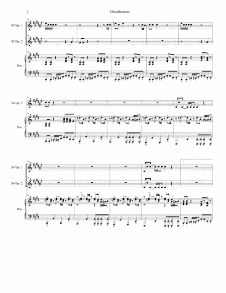 Ghostbusters Duet For Bb Trumpet Page 2