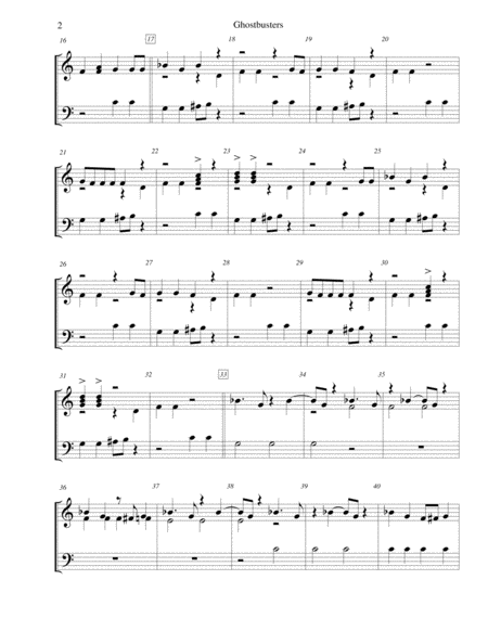 Ghostbusters For 2 Octave Handbell Choir Page 2