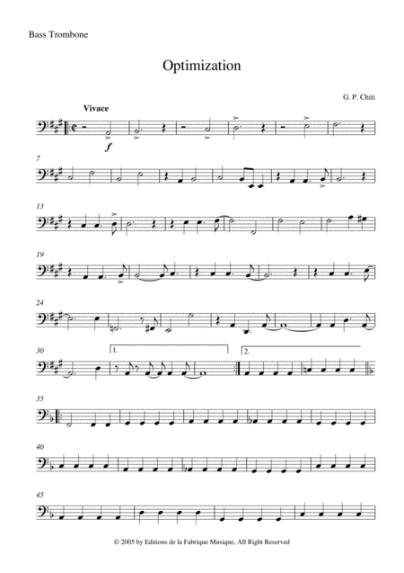 Gian Paolo Chiti Optimisation For Intermediate Concert Band Bass Third Trombone Part Page 2