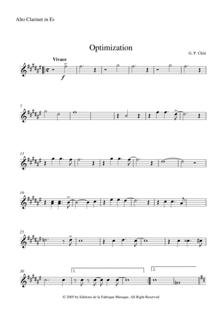 Gian Paolo Chiti Optimisation For Intermediate Concert Band Eb Alto Clarinet Part Page 2