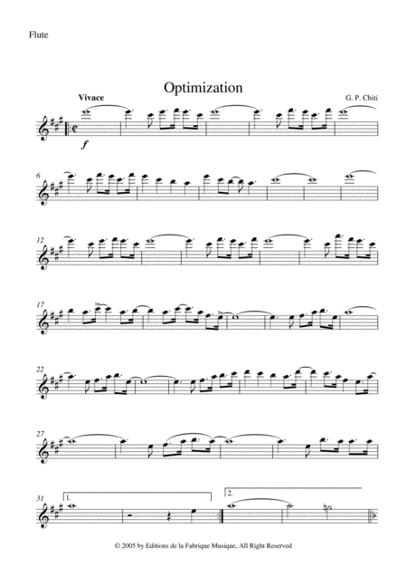 Gian Paolo Chiti Optimisation For Intermediate Concert Band Flute Part Page 2