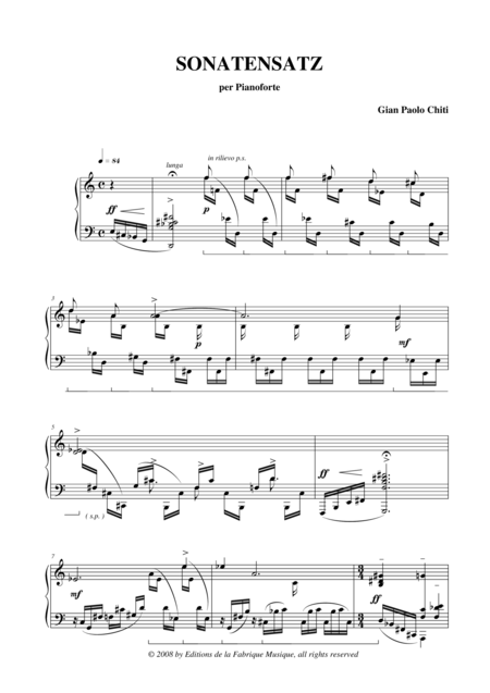 Gian Paolo Chiti Sonatensatz For Piano Page 2