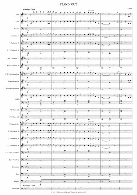 Gian Paolo Chiti Standout For Intermediate Concert Band Score And Complete Parts Page 2
