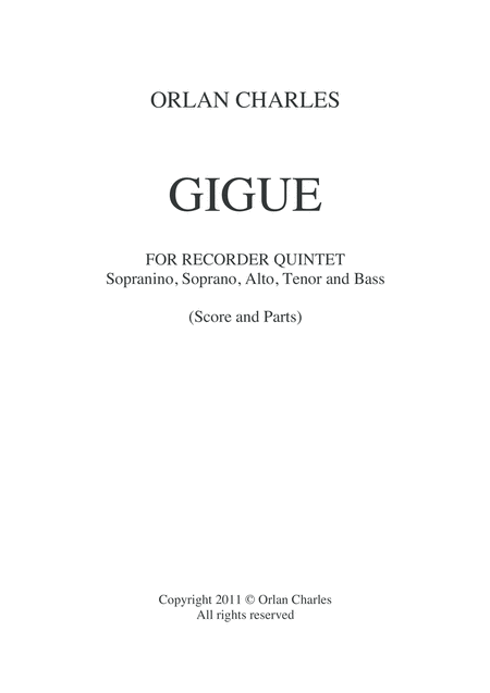 Gigue For Recorder Quintet Page 2