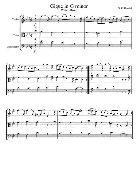 Gigue In G Minor From Water Music String Trio Page 2