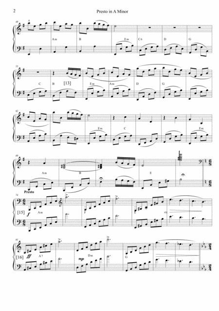 Gigue Presto In A Minor Page 2