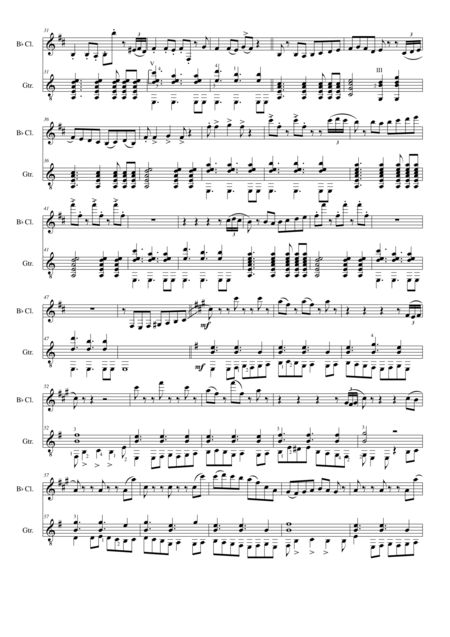 Gilderoy Variations For Clarinet And Guitar Page 2