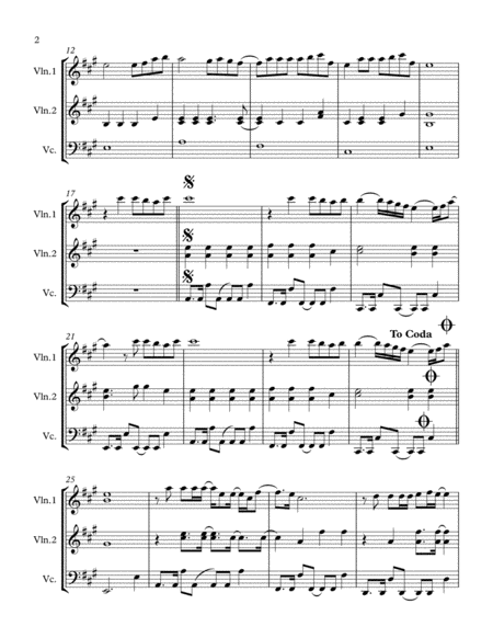 Girl On Fire String Trio 2 Violins And Cello Page 2