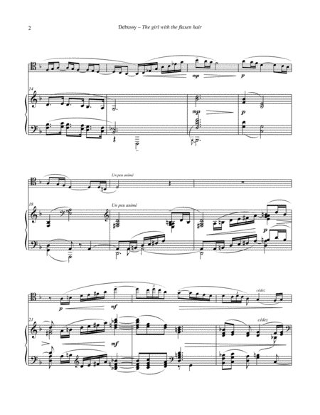 Girl With The Flaxen Hair For Trombone And Piano Page 2