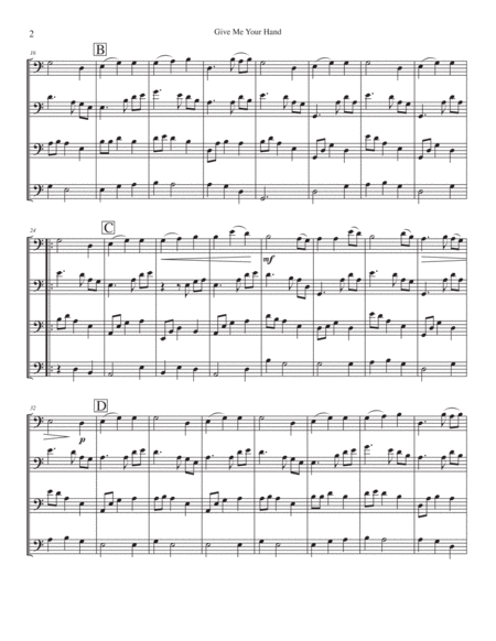 Give Me Your Hand For Cello Quartet Page 2