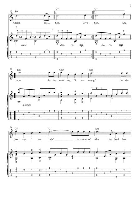 Give Thanks Guitar Fingerstyle Page 2