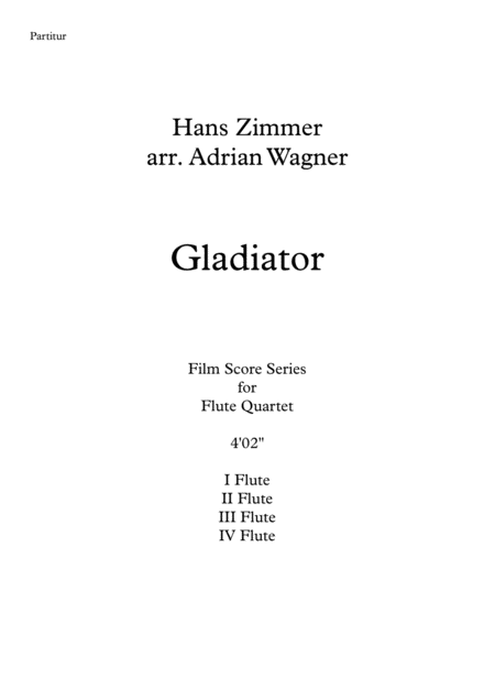 Gladiator Hans Zimmer Flute Quartet Arr Adrian Wagner Page 2