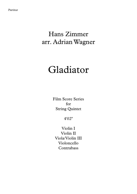 Gladiator Hans Zimmer String Quintet Arr Adrian Wagner Page 2