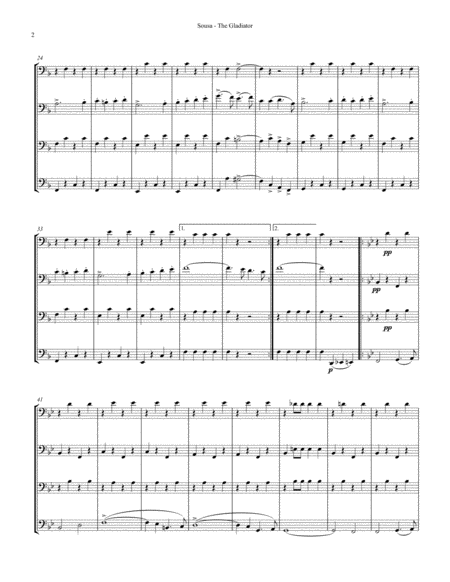 Gladiator March For Trombone Quartet Page 2