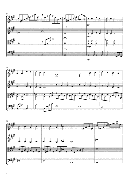 Glasgow Love Theme String Quartet Page 2