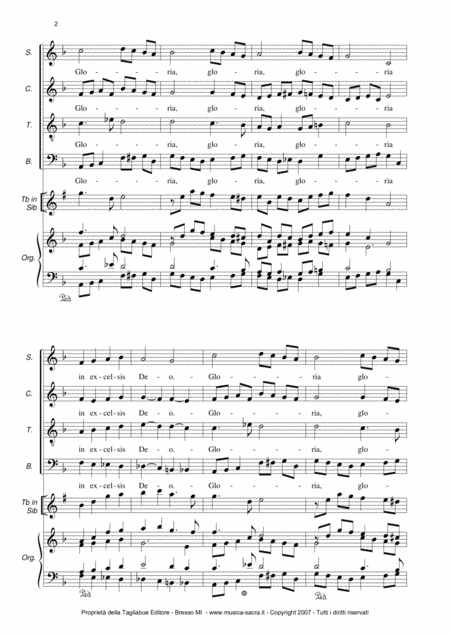 Gli Angeli Nelle Campagne For Satb Choir Trumpet And Organ Page 2