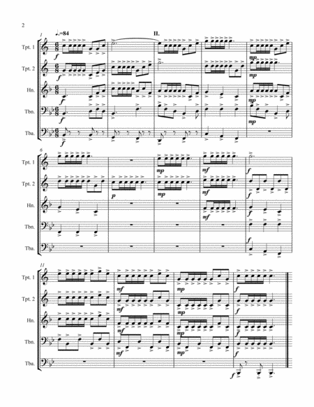 Glimmerglass Fanfares For Brass Quintet Page 2