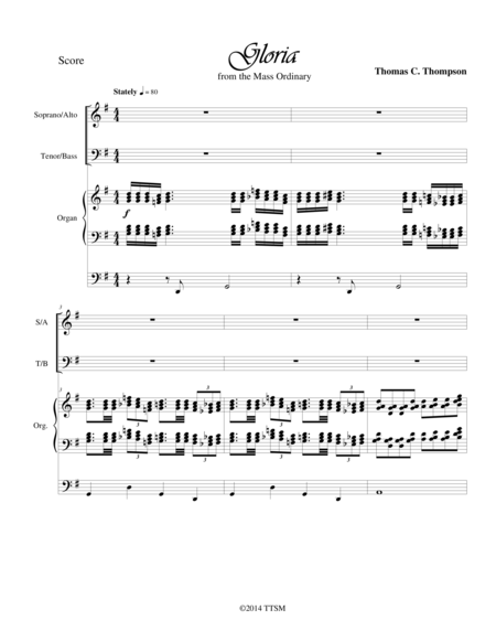Gloria Chorus Organ Page 2