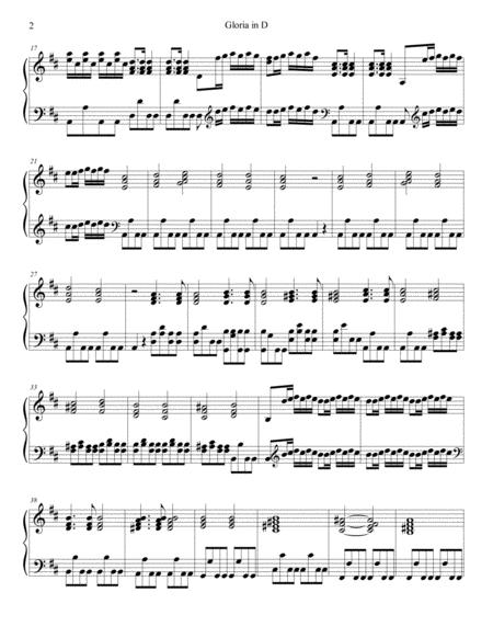 Gloria In D For Solo Piano Page 2