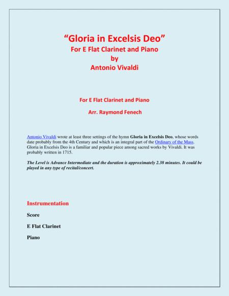Gloria In Excelsis Deo E Flat Clarinet And Piano Advanced Intermediate Page 2