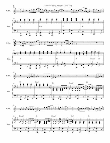 Glorious Day Living He Loved Me For Soprano Saxophone And Piano Page 2