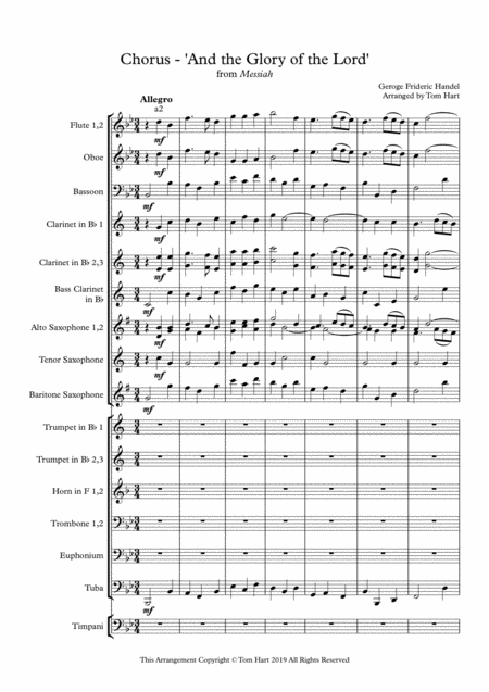 Glory Of The Lord From Messiah Concert Band Page 2