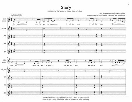 Glory Orff Score Page 2