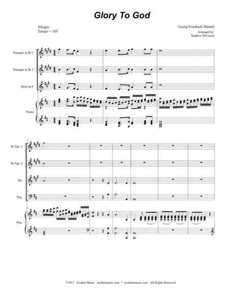 Glory To God For Brass Quartet Page 2