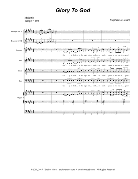 Glory To God From Mass Of Saint Michael Full Score Page 2