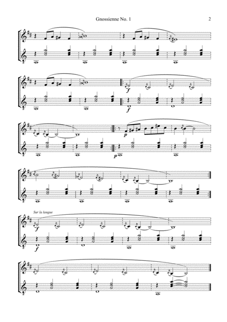 Gnossienne 1 2 3 5 For For Clarinet In Bb And Guitar Page 2