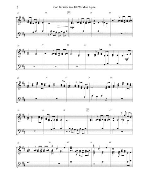 God Be With You Till We Meet Again For 2 Octave Handbell Choir Page 2