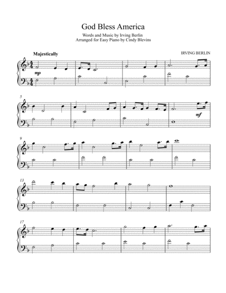 God Bless America An Easy Piano Solo Arrangement Page 2