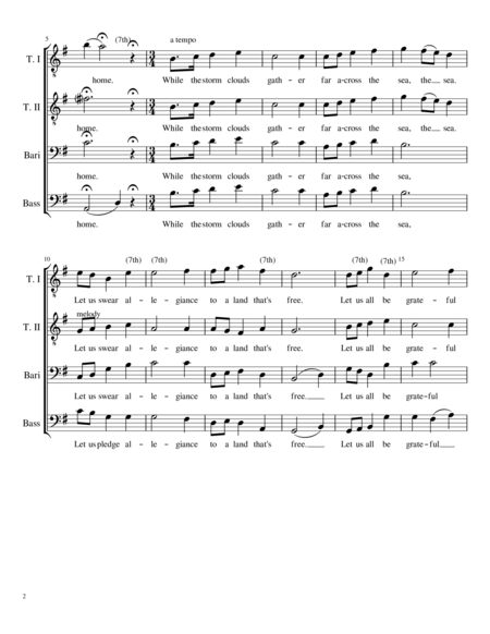 God Bless America Arranged By Donald A Mills Page 2