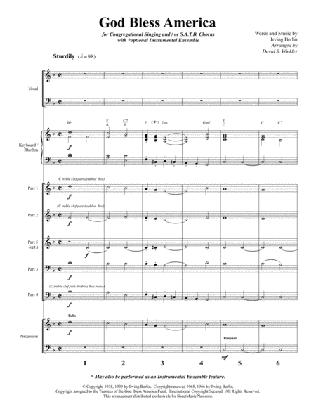 God Bless America Instrumental Ensemble Page 2