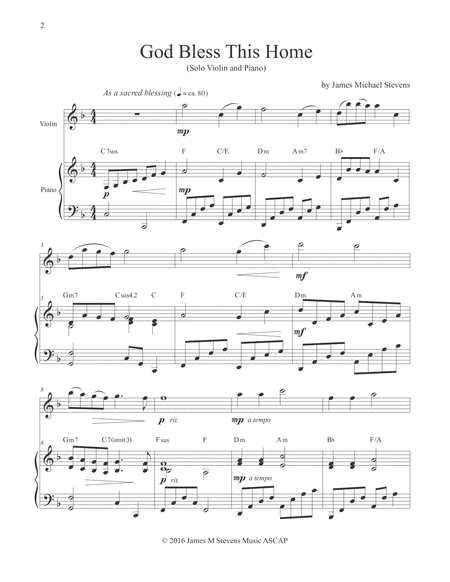 God Bless This Home Song Of Blessing Violin Piano Page 2