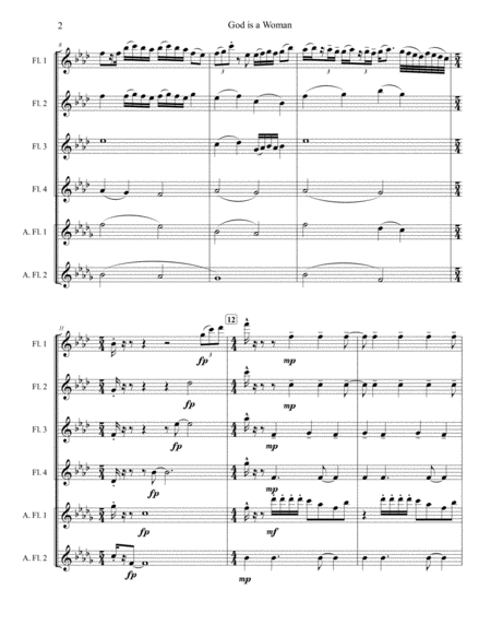 God Is A Woman Flute Choir Page 2