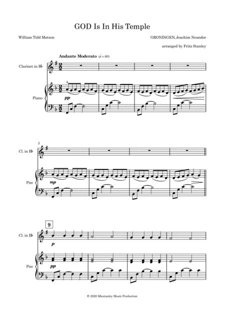 God Is In His Temple Clarinet Piano Accompaniment Page 2