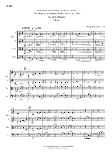 God Is So Good For String Quartet Page 2