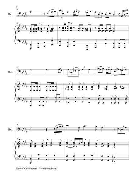 God Of Our Fathers Duet Trombone And Piano Score And Parts Page 2