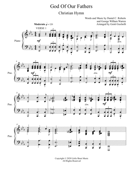God Of Our Fathers Sacred Piano Solo Page 2