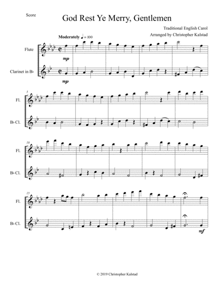 God Rest Ye Merry Gentlemen Flute Clarinet Duet Page 2