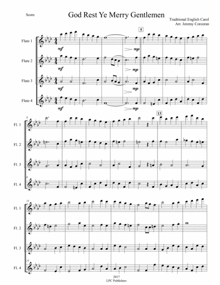 God Rest Ye Merry Gentlemen For Flute Quartet Page 2
