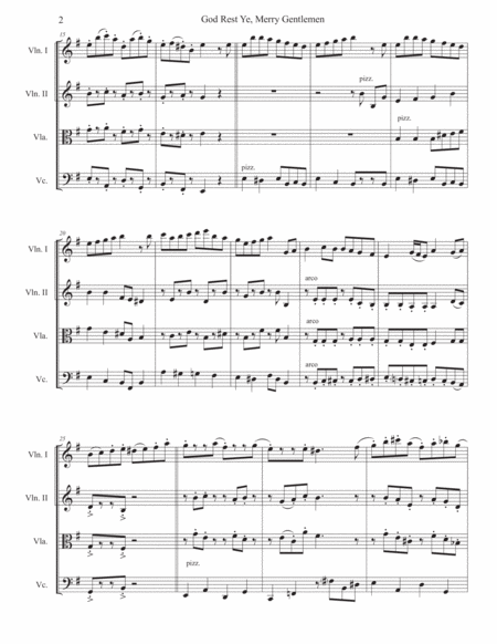 God Rest Ye Merry Gentlemen String Quartet Page 2