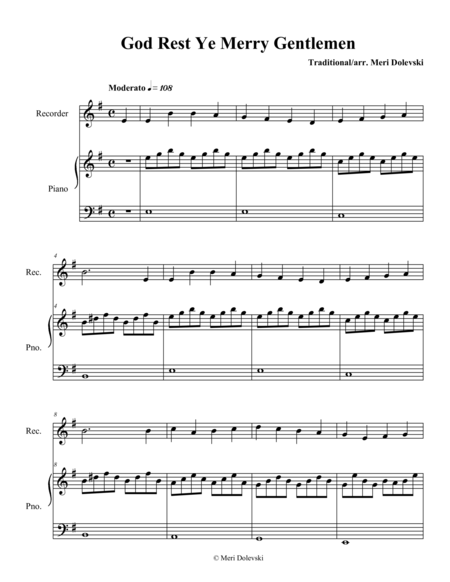 God Rest Ye Merry Gentlement Flute Piano Page 2